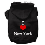 I Love New York Screen Print Pet Hoodies