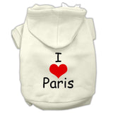 I Love Paris Screen Print Pet Hoodies