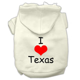 I Love Texas Screen Print Pet Hoodies