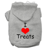 I Love Treats Screen Print Pet Hoodies