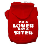 I'm A Lover Not A Biter Screen Printed Dog Pet Hoodies