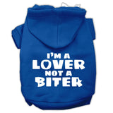 I'm A Lover Not A Biter Screen Printed Dog Pet Hoodies