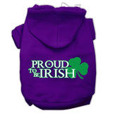 Proud To Be Irish Screen Print Pet Hoodies