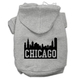 Chicago Skyline Screen Print Pet Hoodies