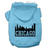 Chicago Skyline Screen Print Pet Hoodies