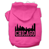 Chicago Skyline Screen Print Pet Hoodies