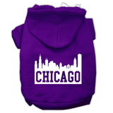 Chicago Skyline Screen Print Pet Hoodies