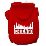 Chicago Skyline Screen Print Pet Hoodies