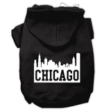 Chicago Skyline Screen Print Pet Hoodies