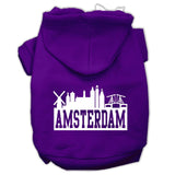 Amsterdam Skyline Screen Print Pet Hoodies