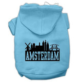 Amsterdam Skyline Screen Print Pet Hoodies