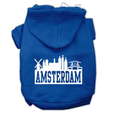 Amsterdam Skyline Screen Print Pet Hoodies