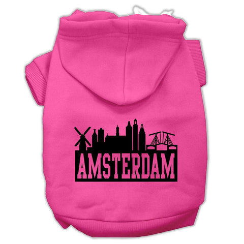 Amsterdam Skyline Screen Print Pet Hoodies