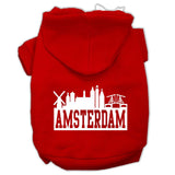 Amsterdam Skyline Screen Print Pet Hoodies