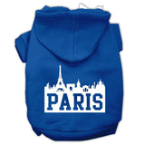 Paris Skyline Screen Print Pet Hoodies