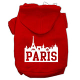 Paris Skyline Screen Print Pet Hoodies