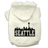 Seattle Skyline Screen Print Pet Hoodies