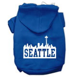 Seattle Skyline Screen Print Pet Hoodies