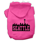 Seattle Skyline Screen Print Pet Hoodies