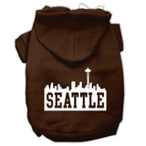 Seattle Skyline Screen Print Pet Hoodies