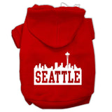 Seattle Skyline Screen Print Pet Hoodies