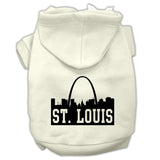 St Louis Skyline Screen Print Pet Hoodies