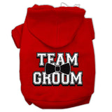 Team Groom Screen Print Pet Hoodies