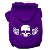 Skull Wings Screen Print Pet Hoodies