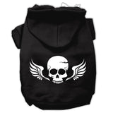 Skull Wings Screen Print Pet Hoodies