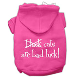 Black Cats Are Bad Luck Screen Print Pet Hoodies