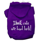 Black Cats Are Bad Luck Screen Print Pet Hoodies