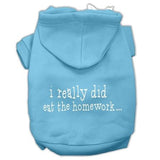 I Really Did Eat The Homework Screen Print Pet Hoodies