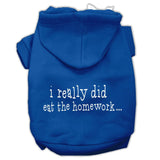 I Really Did Eat The Homework Screen Print Pet Hoodies