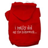 I Really Did Eat The Homework Screen Print Pet Hoodies