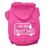 I Ride The Short Bus Screen Print Pet Hoodies