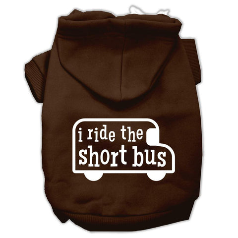 I Ride The Short Bus Screen Print Pet Hoodies