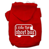 I Ride The Short Bus Screen Print Pet Hoodies