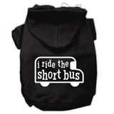 I Ride The Short Bus Screen Print Pet Hoodies