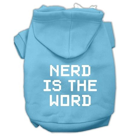 Nerd Is The Word Screen Print Pet Hoodies