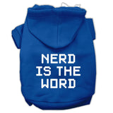 Nerd Is The Word Screen Print Pet Hoodies