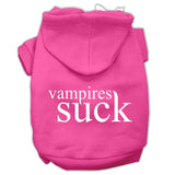 Vampires Suck Screen Print Pet Hoodies