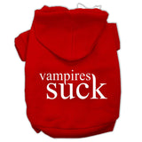 Vampires Suck Screen Print Pet Hoodies