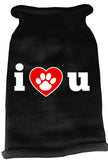 I Love You Screen Print Knit Pet Sweater