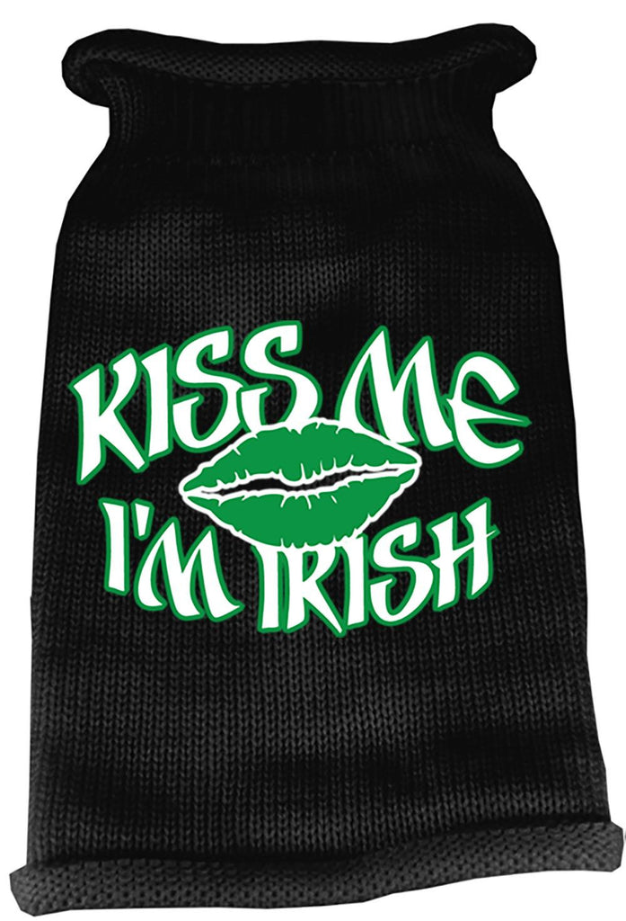 Kiss Me Im Irish Screen Print Knit Pet Sweater