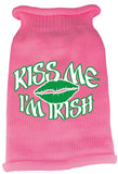 Kiss Me Im Irish Screen Print Knit Pet Sweater