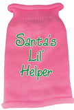 Santas Lil Helper Screen Print Knit Pet Sweater