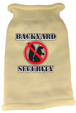 Back Yard Security Screen Print Knit Pet Sweater