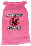 Back Yard Security Screen Print Knit Pet Sweater