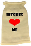 Bitches Love Me Screen Print Knit Pet Sweater