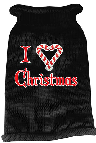 I Heart Christmas Screen Print Knit Pet Sweater